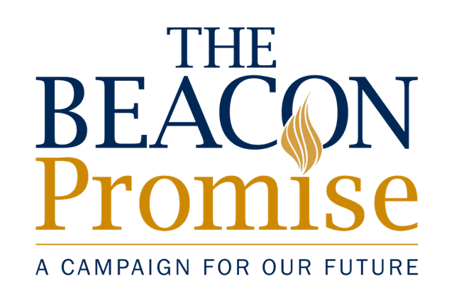 A black background with the words " beacon promise campaign for our future ".